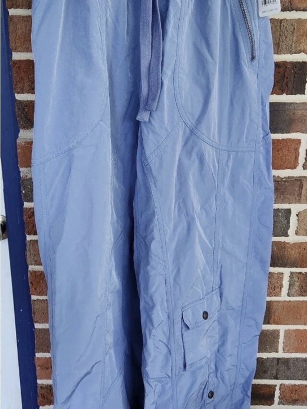 Free People Light Blue Cargo Drawstring Pants - Picture 2 of 4
